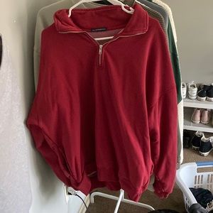red brandy melville quarter zip